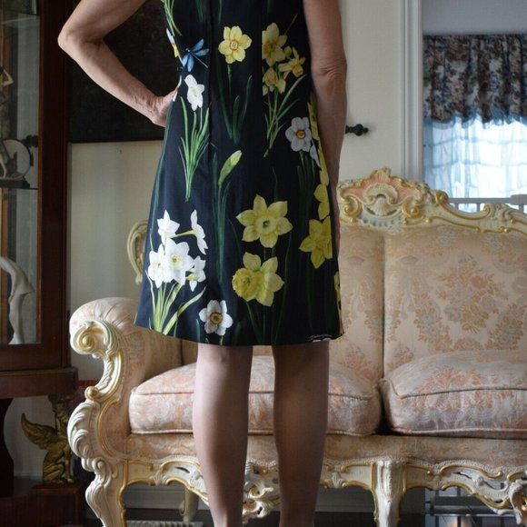 New DOLCE & GABBANA Runway Artistic Floral Design Lined dress IT 42,US 6-8, S-M. - Picture 5 of 11